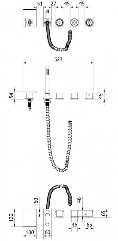 VikingBad Blandebatteripk Kube II, sort