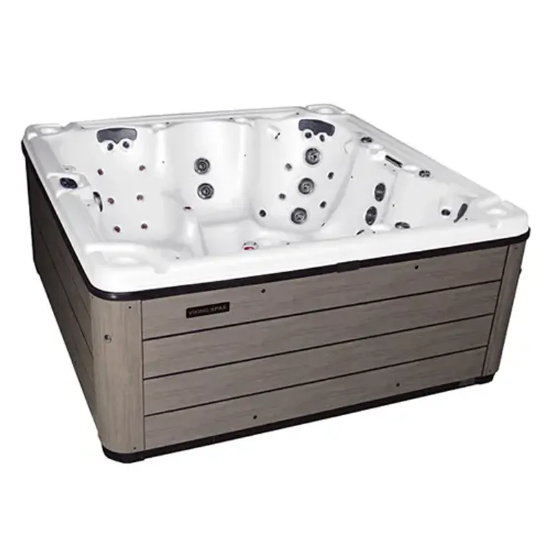 Utendørs massasjebad VikingSpa HERITAGE 233x233cm perlehvit/grå 