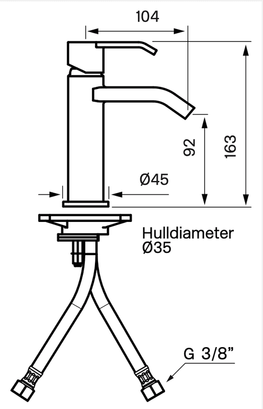 Tapwell VIC071 Servantbatteri Oksiderende Messing