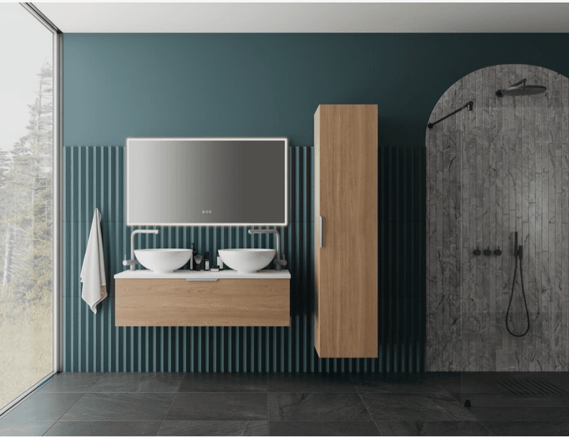 LinnBad Selma høgskap 40 cm m/4 hyller eik