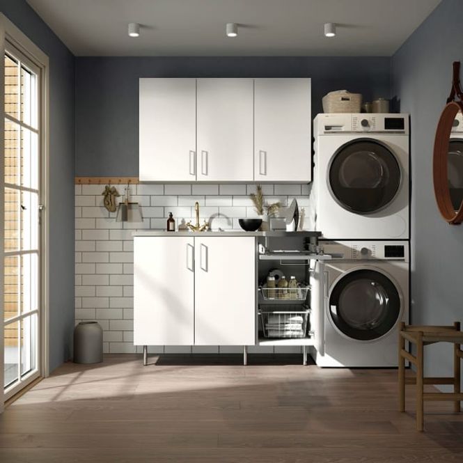 Hovedbilde Fossbad Vaskerom Miljø 180 cm m/ benkeplate Hvit