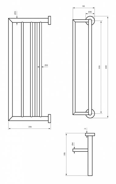 Tapwell TA814 Håndklehylle Oksiderende Kobber