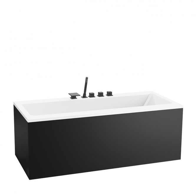 Hovedbilde Vikingbad Badekar Kvadrat DUO 170m/panel sort ...