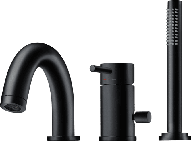 Hovedbilde Tapwell BI047 Dusj- og badekarbatteri Matt Sort