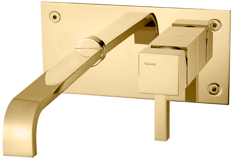 Tapwell BOX006 RETTANGOLO Oksiderende Messing Servantbatteri