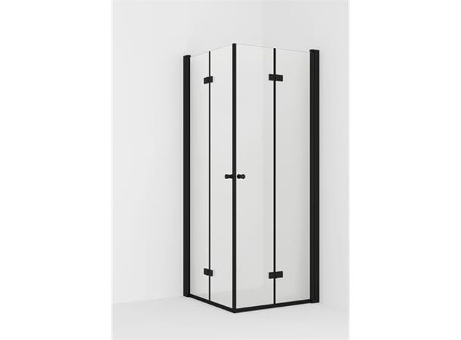 Hovedbilde VikingBad Dusjhjørne leddet LIAM 70x70cm, sort
