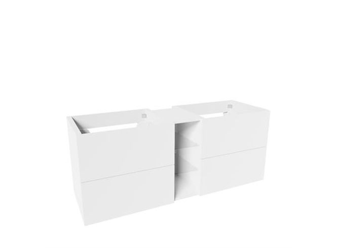 Hovedbilde Vikingbad MIE 140DBL GH Servantskap, slett, hvit ...