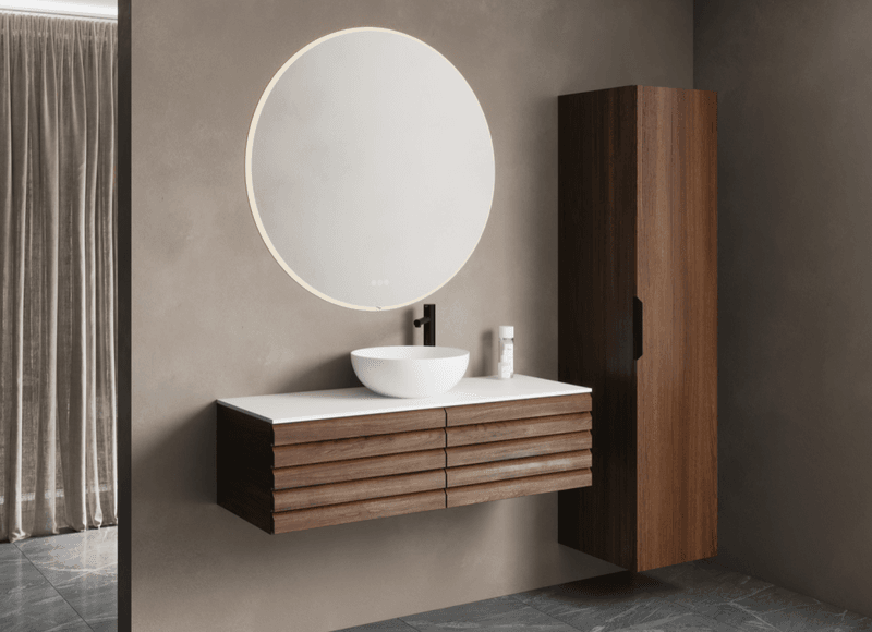 LinnBad Selma høgskap 40 cm m/4 hyller eik