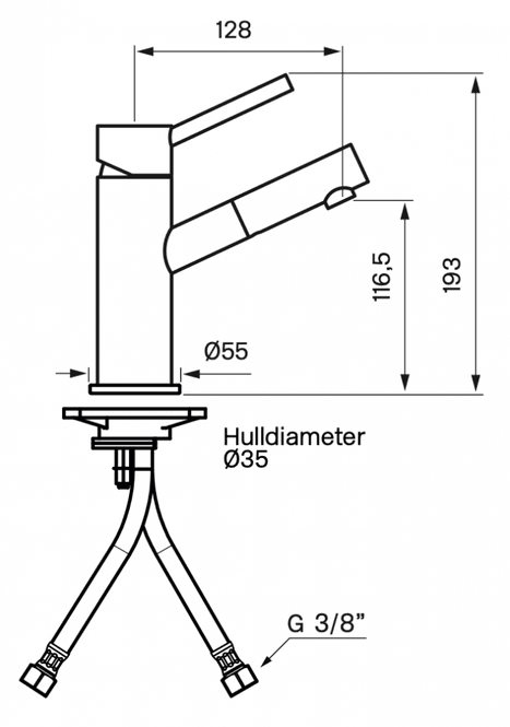 Hovedbilde Tapwell BI071 Servantbatteri Messing