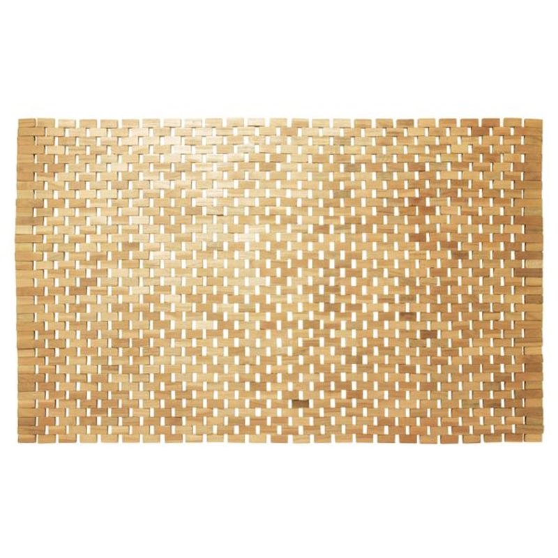 Sealskin Woodblock badematte, teak/sort