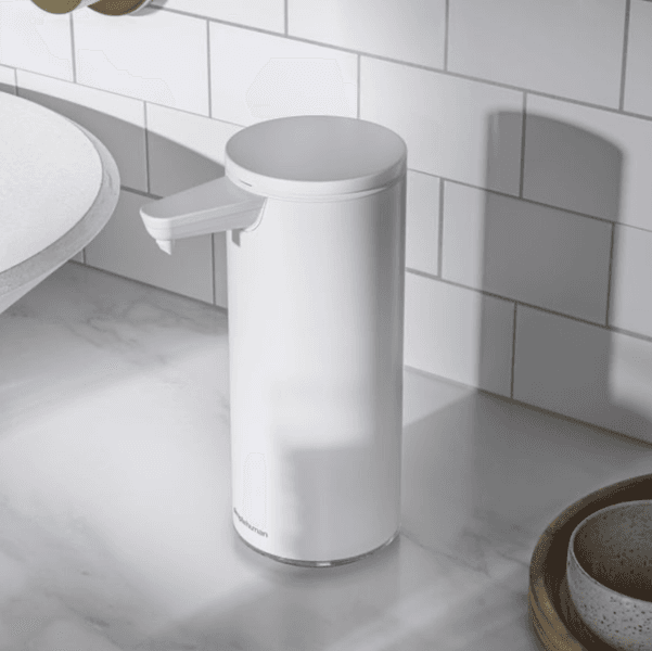 Simplehuman såpedispenser oppladbar i hvit