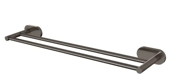 Hovedbilde Vikingbad Luna Rund Dobbel Håndklestang Børstet ...