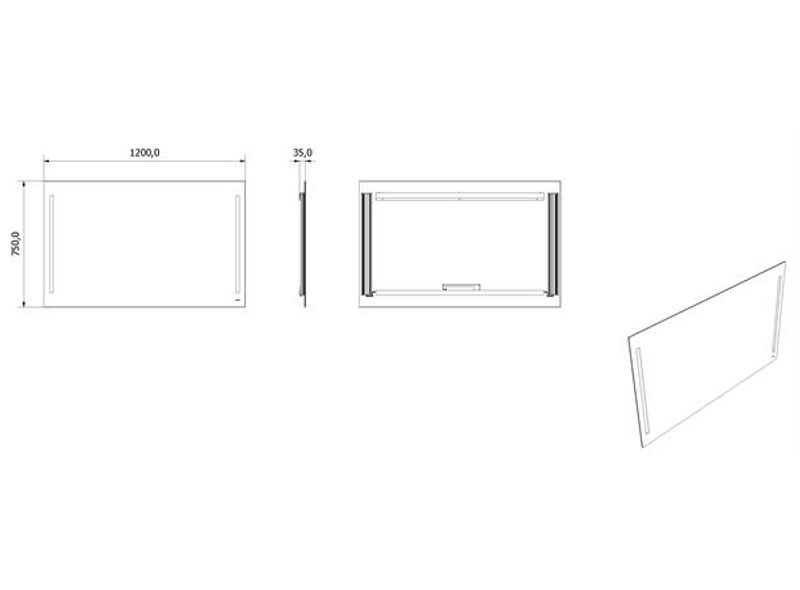 VikingBad Eva 120 Speil m/LED