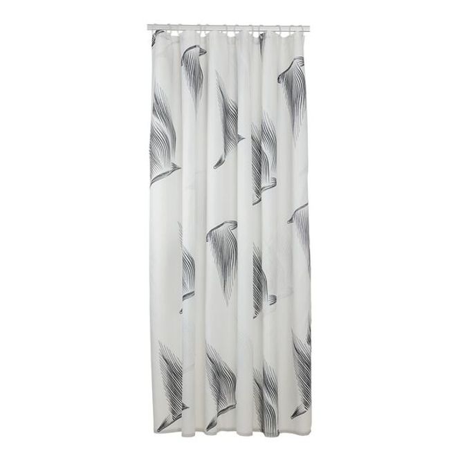 Hovedbilde Sealskin Birds Dusjforheng 180x200 cm sort
