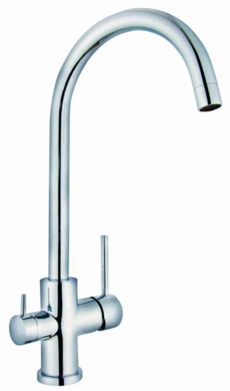 A-collection Azur Eco I kjøkkenbatteri. m/høy U-tut og avst.