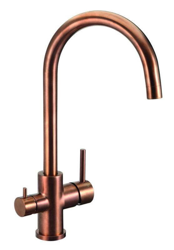 A-collection Azur Eco I kjøkkenbatteri. m/høy U-tut og avst.