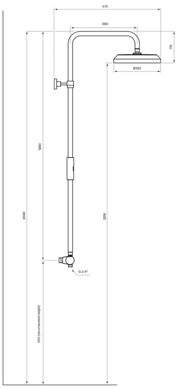 Tapwell ARM5200-150 Takdusj Oksiderende Messing